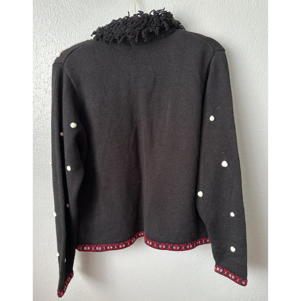 Karen Scott Women's Ugly Winter Snowmen Christmas Sweater Jacket Sz L - Picture 2 of 7